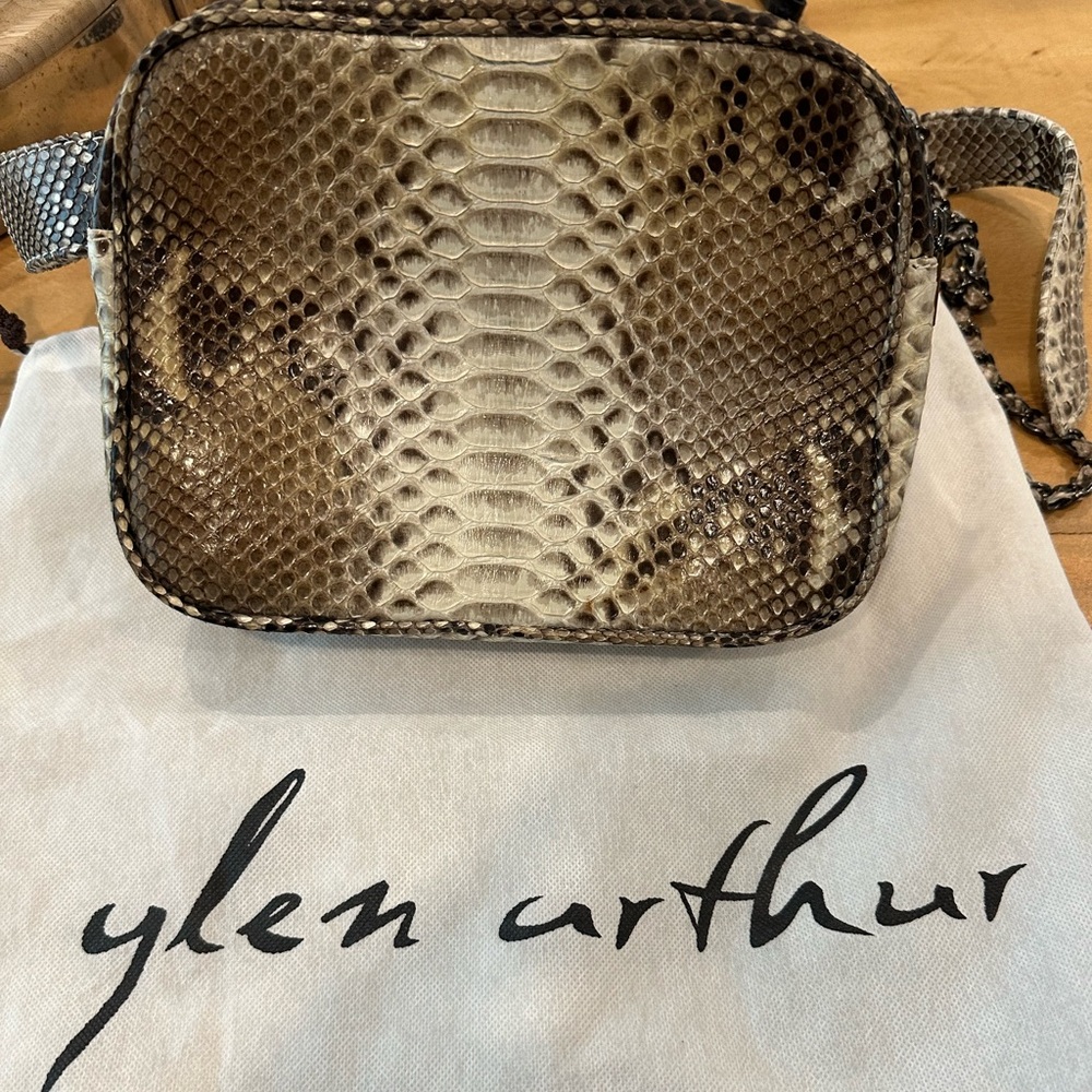Glen Arthur Snakeskin Leather Belt Bag/ Purse with Belt and Chain Strap
